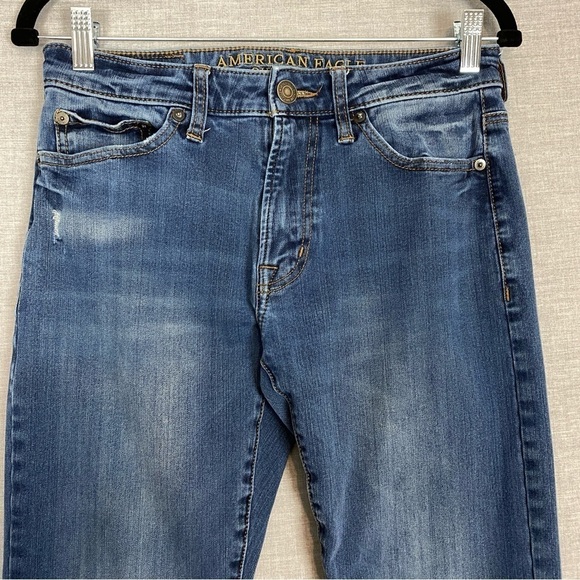 American Eagle 360 Extreme Flex Slim Jeans Sz 29X32 Medium Wash Faded - Picture 2 of 13